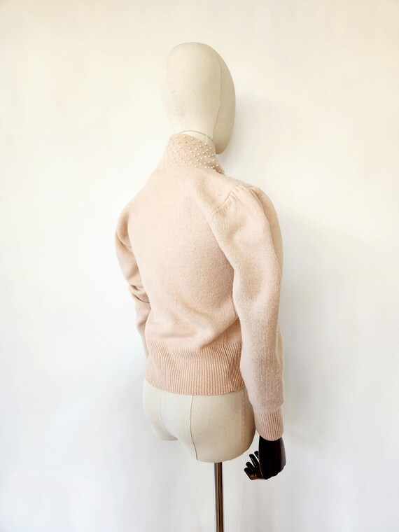 vintage 1980s pink lambswool and angora / rabbit … - image 6