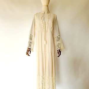 vintage retro 1990&#39;s bohemian maxi dress - large / x large