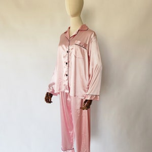 Pink Satin Top and Pant Pajama Set - Women&#39;s Sleepwear, US size medium