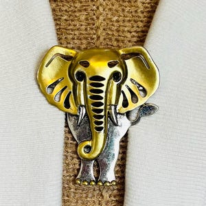 Sweater Clips Egyptian Gold Silver Sweater Clip Cardigan Clip Elephant Clip Kimono Jewelry Gift for Mom Birthday Gift for Her by Fabulici