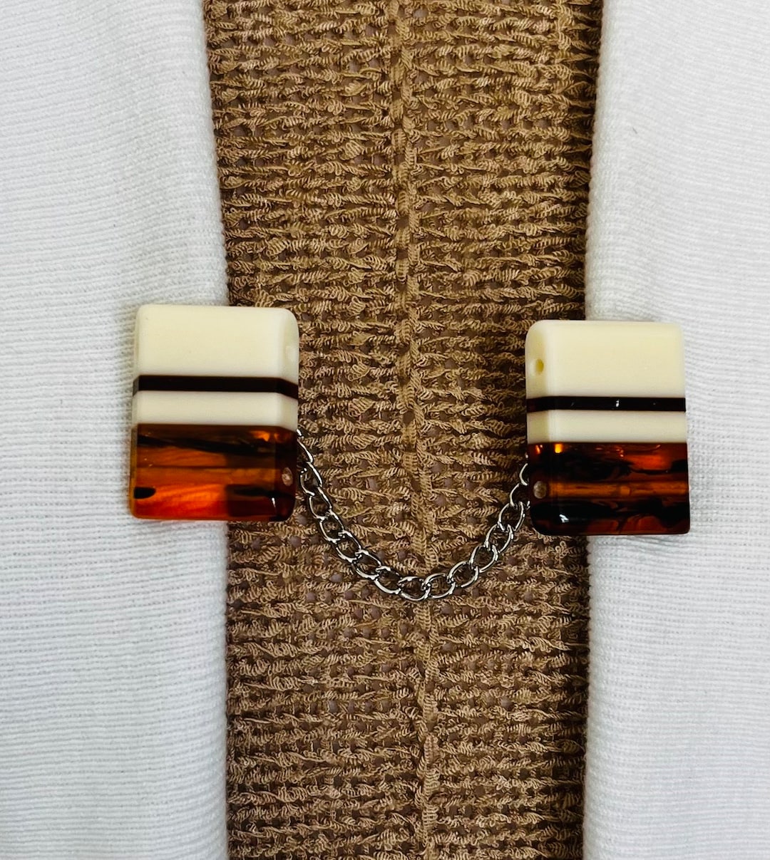 Sweater Clips Button Vintage Cardigan Clasp Silver Sweater Clip Chain