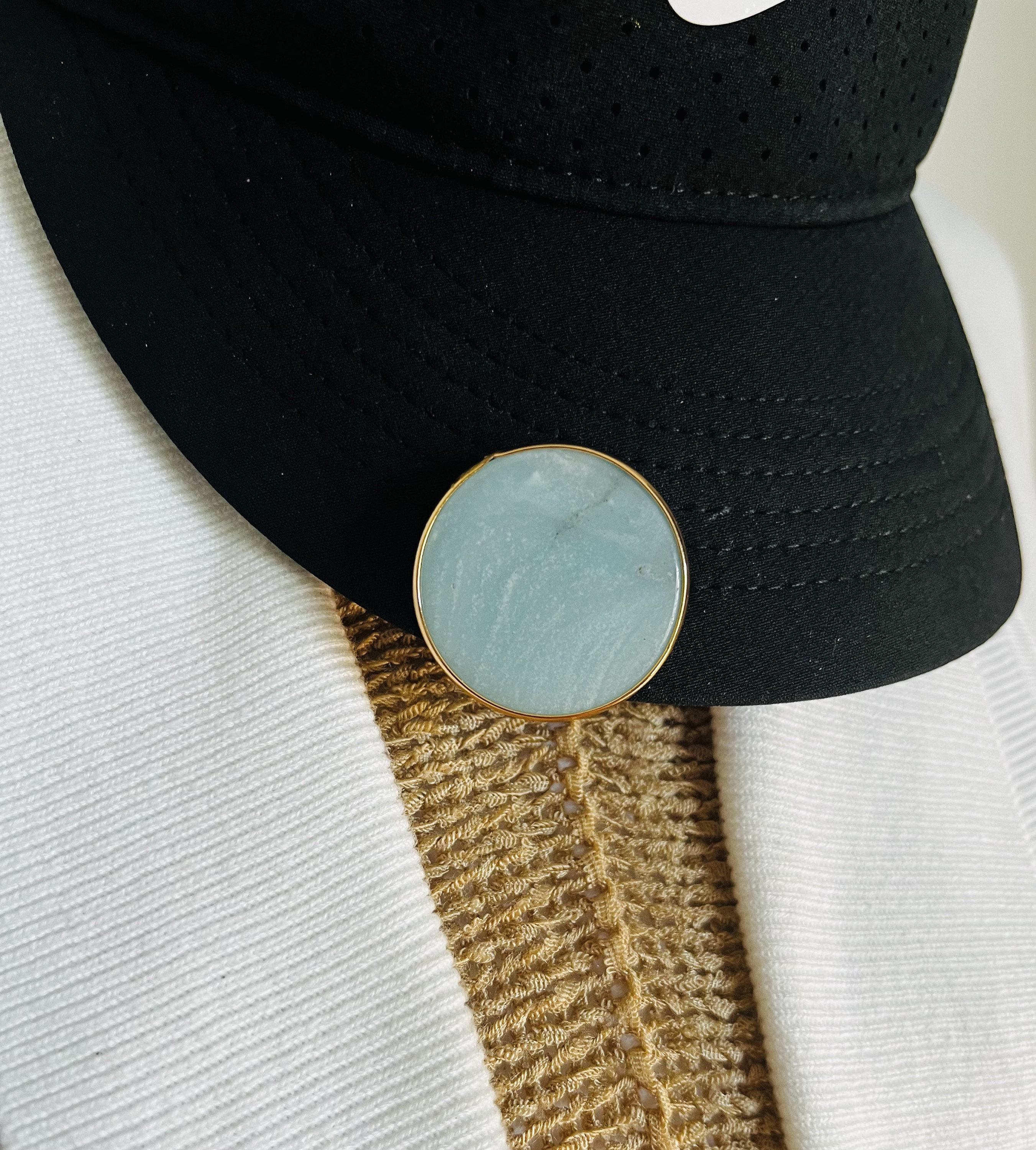 Golf Markers India Agate Stone Golf Ball Marker Natural Stone Birthday Golf Gift for Golfer Golf Hat Accessories Gift for Her by Fabulici