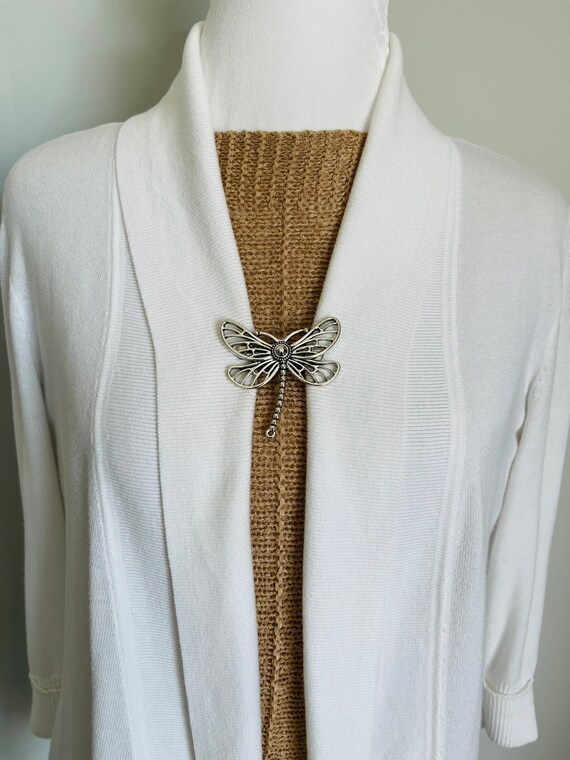 Clip per guanti per cardigan con colletto a scialle con chiusura a clip per