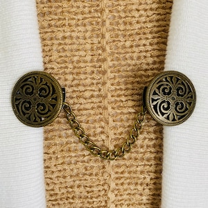 Sweater Clips Bronze Chain Celtic Sweater Clip Cardigan Clip Kimono Clasps Silver Sweater Clasp Gift for Mom Gifts for Her by Fabulici
