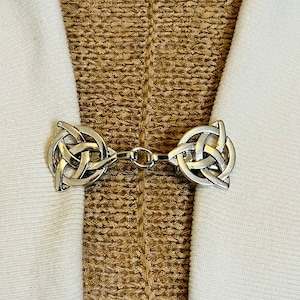 Celtic Sweater Clip Sweater Clasp Cardigan Clip Sweater Closure Sweater Pashmina Clip Sweater Clips Shawl Clip Celtic Jewelry Gift under 20