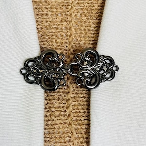 Sweater Clips Celtic Cardigan Clasp Shawl Fastener Pewter Sweater Clip Cosplay Clips Cloak Clip Coat Clip Birthday Gift for Her by Fabulici
