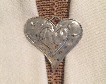 Sweater Clips Celtic Heart Sweater Clip Minimalist Cardigan Clasp Sweater Guard Silver Gift Gifts for Her by Fabulici
