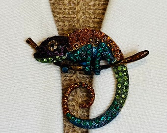 Pinzas para suéter, pinzas para suéter de geco, broches para chal, broches para cárdigan, pinzas para cosplay, pinzas para vestido, joyas tropicales, protector de suéter, regalo de cumpleaños para ella