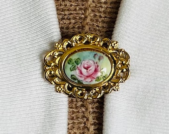 Pinces à pull Floral vintage cardigan fermoir pince à pull antique pour pull garde bijoux cadeau d'anniversaire pour maman cadeau pour elle par Fabulici