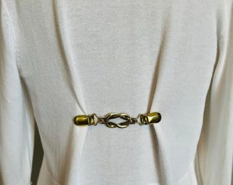 4 Cardigan Clips Vintage Gold - Metall Clips Für Kleidung & Strick