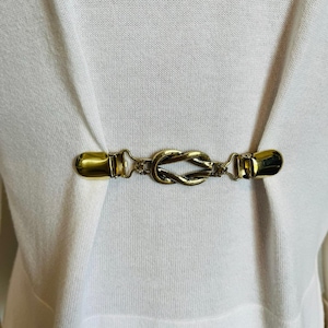 Dress Clips Gold Knot Waist Clip Cardigan Clip Floral Sweater Clip Cinch Clip Dress Clips Jewelry Gift Gifts for Her by Fabulici