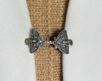 Sweater Clips Moth Sweater Clip Shawl Clasp Cardigan Clip Insect Clip Cosplay Jewelry Moon Dress Clip Cloak Fasteners Birthday Gift for Her