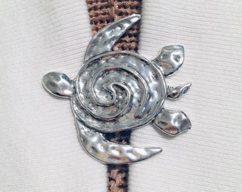 Sweater Clips Silver Swirl Turtle Sweater Clip Minimalist Cardigan Clasp for Sweater Guard Birthday Gift for Mom Gifts for Her by Fabulici