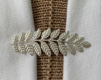 Sweater Clips Silver Leaf Leaves Cardigan Clasp Sweater Clip Filigree Metal Minimalist Gift Gifts for Her by Fabulici