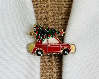 Sweater Clips Christmas Cardigan Clasp Tree Sweater Clip Dress Clip Coat Clasp Unique Christmas Jewelry Birthday Gift for Her by Fabulici
