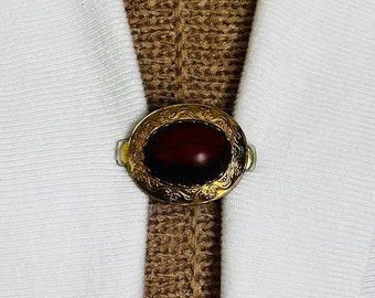 Sweater Clips Burgundy Vintage Cardigan Clasp Antique Sweater Clip Sweater Guard Jewelry Gift Gifts for Her by Fabulici