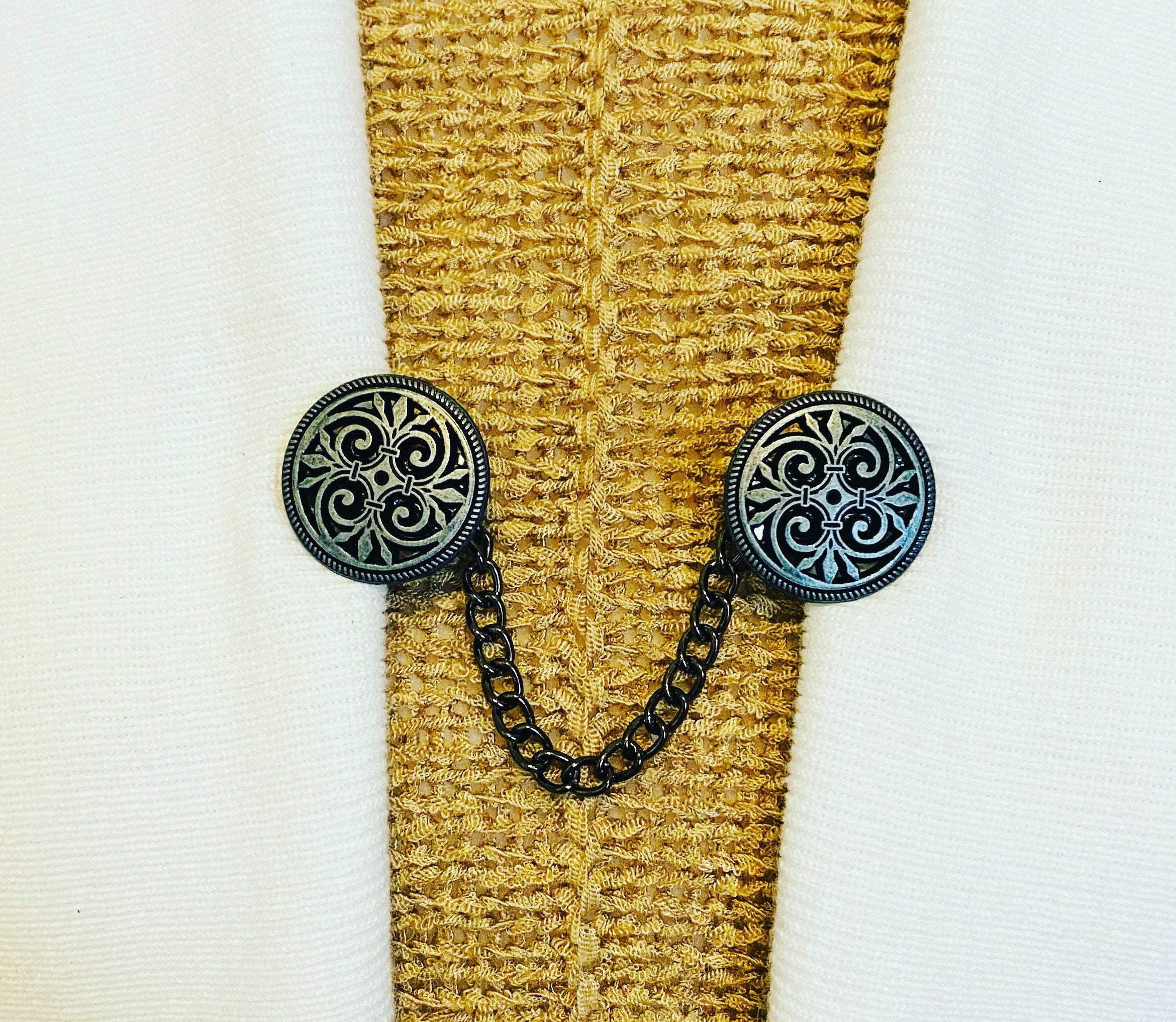 Handmade Ornate Celtic Knot Copper Cardigan Clasp or Sweater Clasp for Knit  and Fabric Metal Clasp Copper Clasp Celtic Clasp CL006 