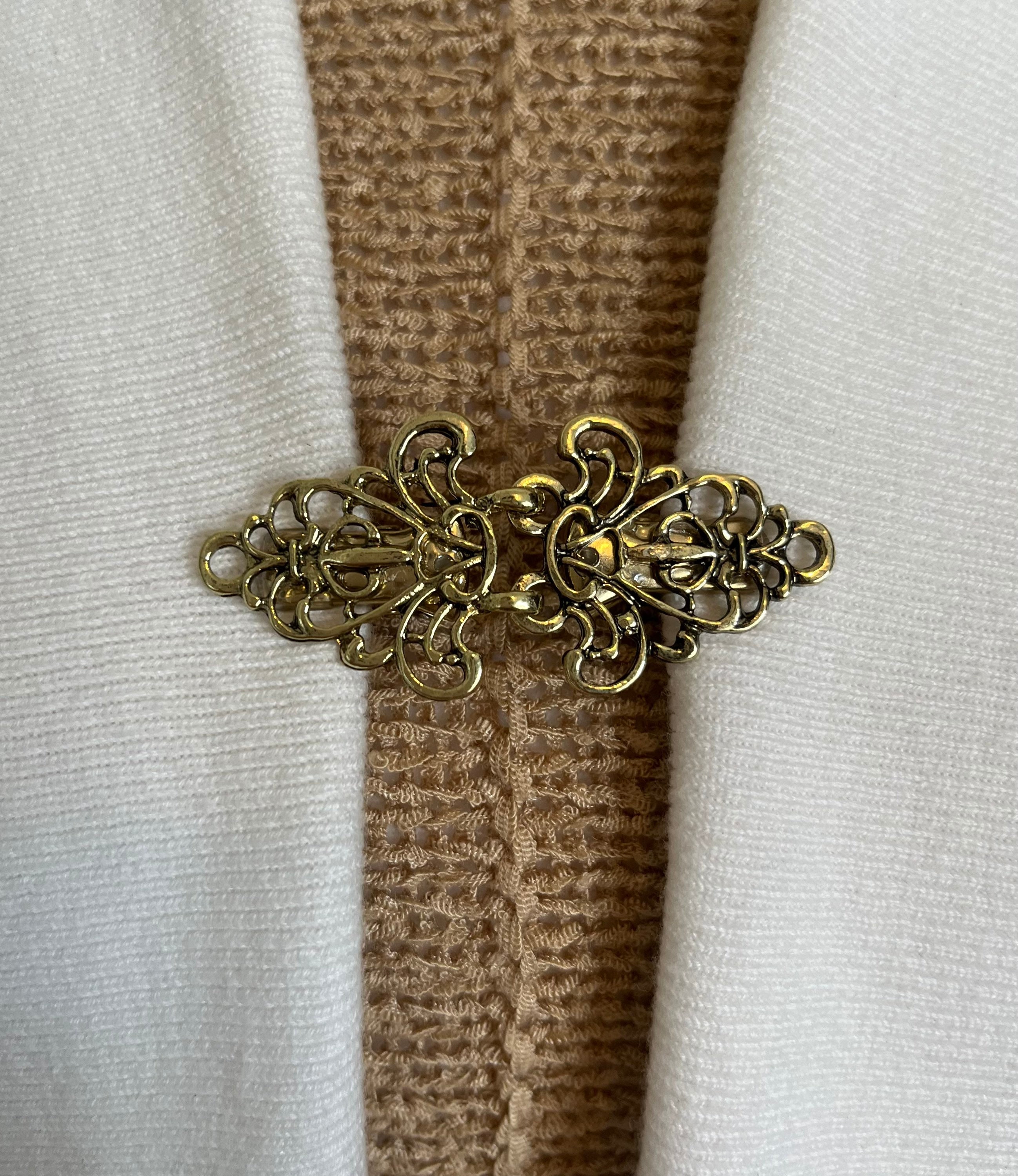 TIMESETL Clips, 5 stuks, voor vest, vintage, trui, clips met bloemen, strass, sjaal, kraag, metalen clip, pullover, ketting, blouse, gebreide jas, jurken, jas