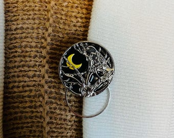 Eyeglass holder Sunglasses holder Badge holder Moon Sweater Clip Badge holders Nurse ID pin holder Mini Jewelry Gift for Her by Fabulici