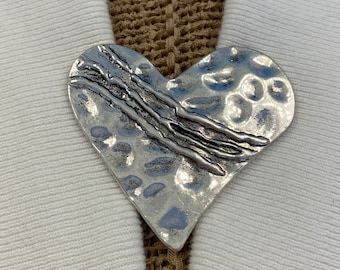Sweater Clips Fashion Heart Sweater Clip Silver Cardigan Clasp Sweater Guard Gift Gifts for Her by Fabulici