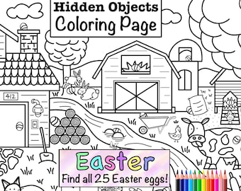 Farm Coloring Pages Etsy