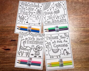 Printable Unicorn Coloring Birthday Party Favor, Coloring Page ...