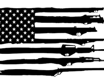 GunFlag, Drapeau américain, Téléchargement numérique, Téléchargement instantané, Fichier SVG, Fichier PNG, Fichier JPG, Armée, Militaire