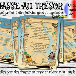 Children&#39;s Treasure Hunt, Riddles to Print, Party Games, PDF Puzzles