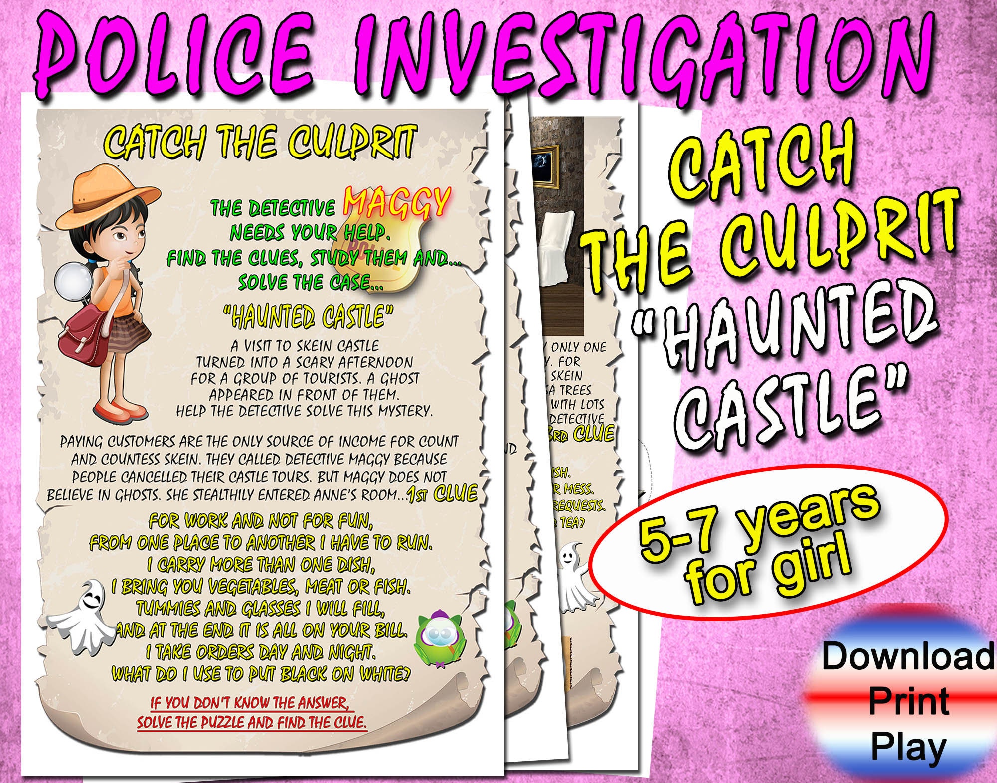 Board Games Games Puzzles Toys Games Police Investigation Kids 