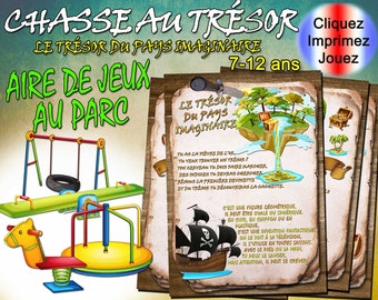 Treasure Hunt at the Children&#39;s Park, Riddles to Print, Games for Parties, PDF Outdoor Puzzles,