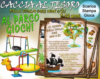 Treasure Hunt for Children at the Park, riddles to print, games for birthday parties, pdf treasure hunt to print