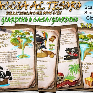 Treasure Hunt for Children, garden/house riddles, birthday party games, pdf treasure hunt to print