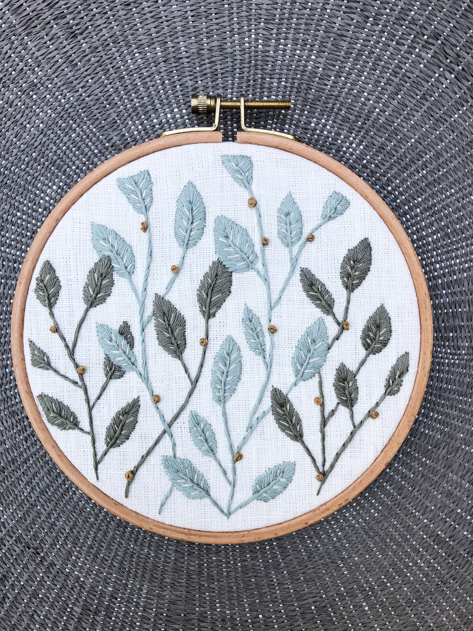 Embroidery Leaves And Flowers Embroidery Leaves And Flowers