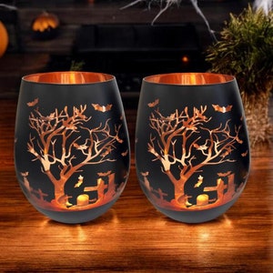 Halloween Wine Tumbler Halloween Barware Halloween Party Favors Halloween Party Decor For Halloween Party Halloween Cups Halloween Gifts