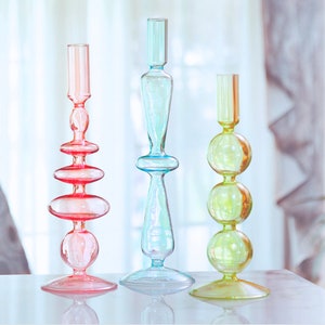Candle Stick Holder Candle Holder For Candle Sticks Holder for Pillar Candle Stick Holders for Taper Candles Glass Candle Stick Holder