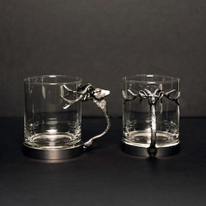Unique Deer Drinking Glass For Men Stag Hunting Mug For Him Hunter Mugs For Dad Deer Gifts For Him Hunting Gift For Men Unique Glassware