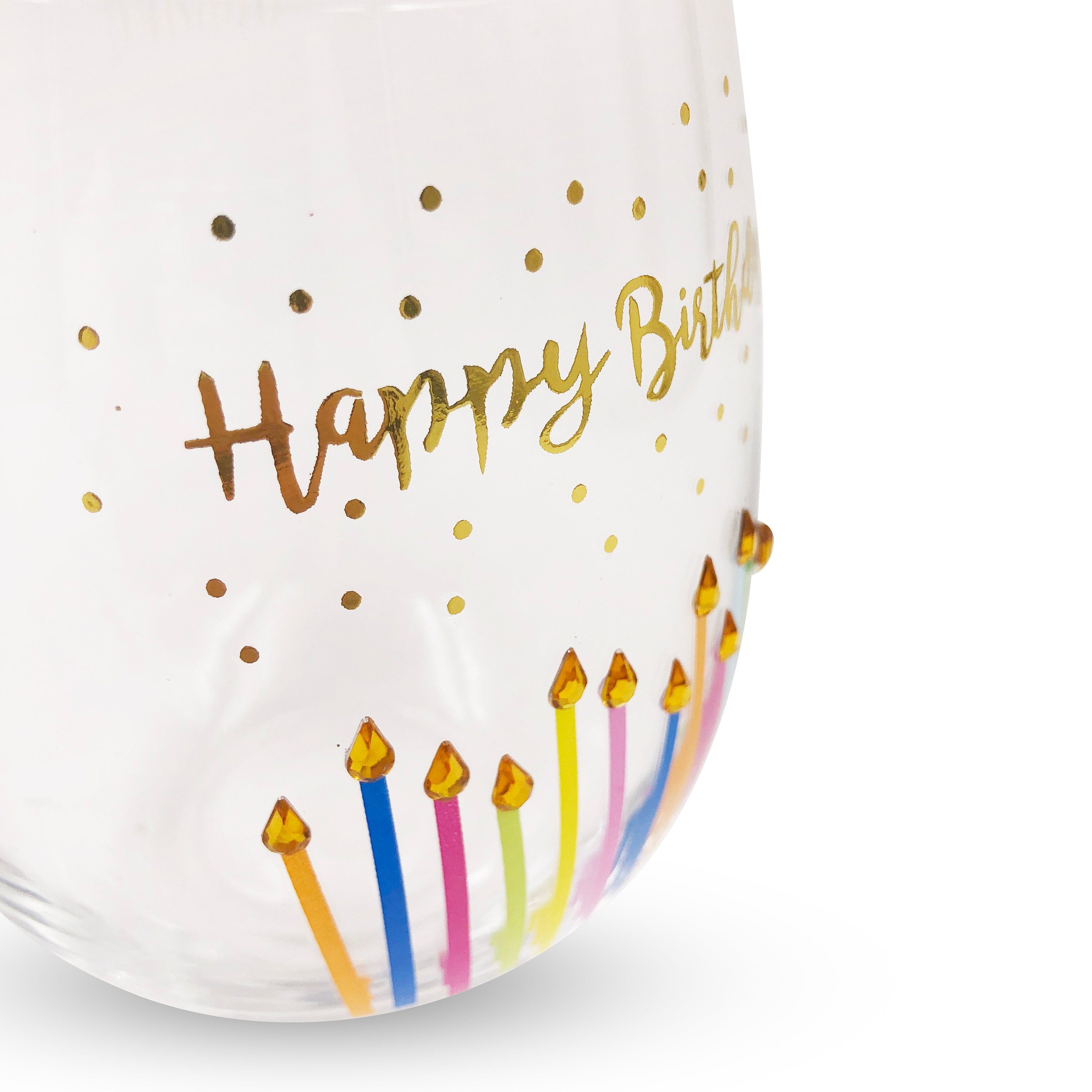 Happy Birthday Wine Glasses set of 2 Birthday Gifts for Etsy