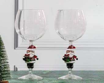 Christmas Santa Wine Glass Santa Gifts Unique Wine Glasses Cute Wine Glasses Unique Wine Gifts for Her Wine Santa Christmas Gifts For Mom