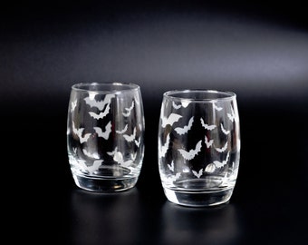 Bat Whiskey Glass Halloween Decorations Halloween Barware Halloween Gifts for Him Halloween Whiskey Glass Whiskey Gifts for Him