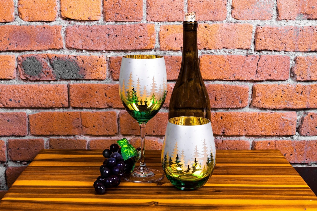 Way to Celebrate Clear Glass Stemless Wine Glass with Skull