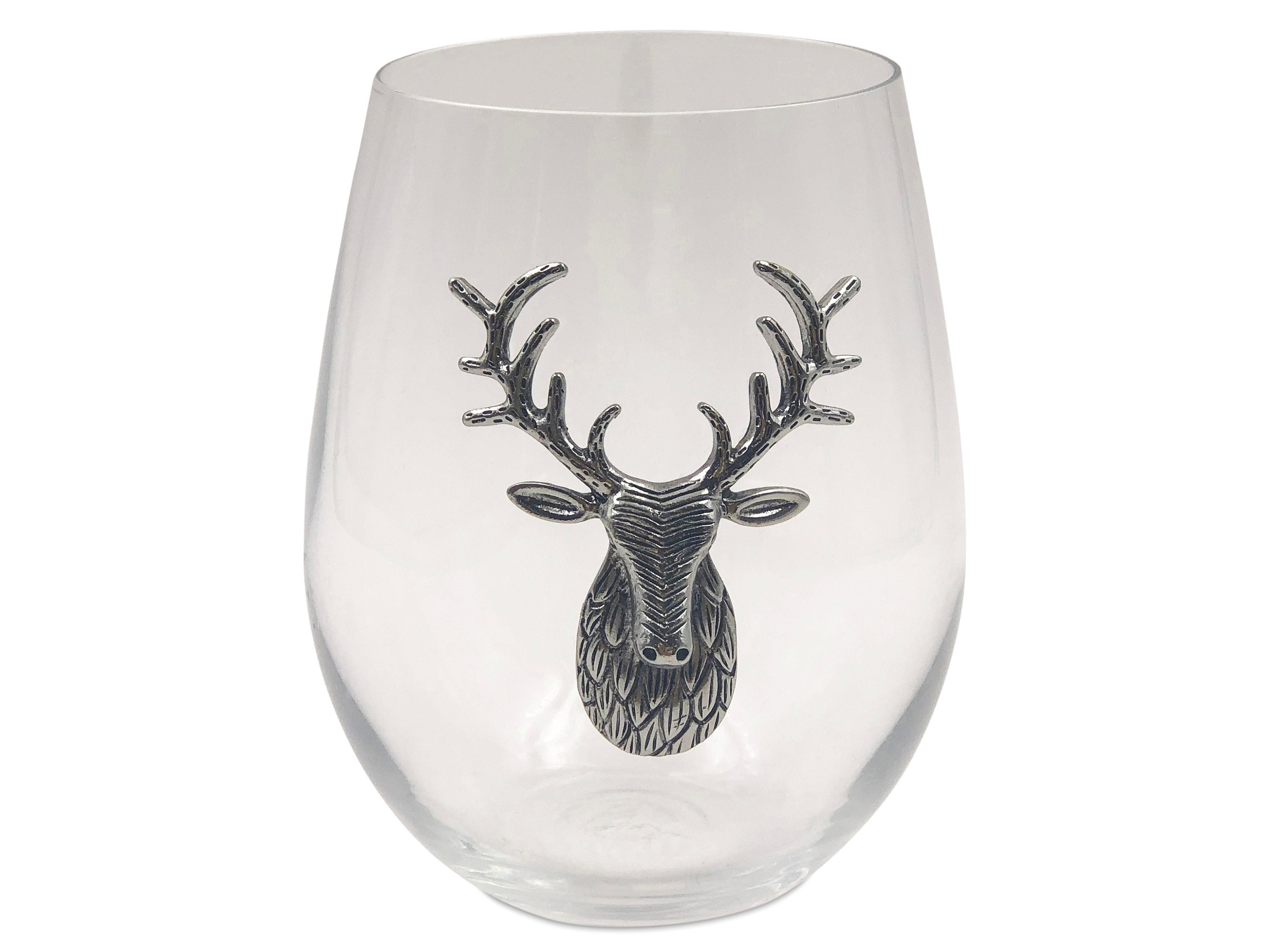 Silver Stag Wine Glass Deer Wine Glasses Gifts for Her Etsy