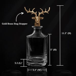 Whiskey Decanter Unique Decanter Gift Stag Decanters Hunting Christmas Gifts For Dad Hunting Gift Hunting Gifts For Men Gifts For Hunter image 8