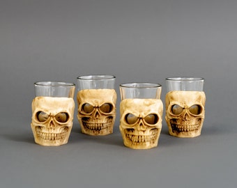 Halloween Party Decor Shot Glasses Skull Shot Glasses Halloween Glasses Halloween Party Decorations Halloween Decor Skull Shot Glasses