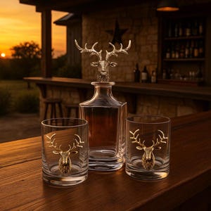 Whiskey Decanter Unique Decanter Gift Stag Decanters Hunting Christmas Gifts For Dad Hunting Gift Hunting Gifts For Men Gifts For Hunter image 7