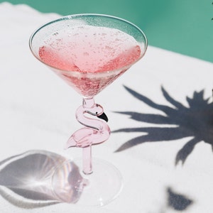 Flamingo Martini Glass Flamingo Gift For Her Martini Gifts Pink Glass Flamingo Glass Flamingo Gifts For Mom Martini Glass for Flamingo Party