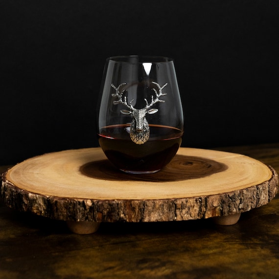 Deer Rustikale Stemless Weingläser für rustikale Bar Geschenke Einzigartige rustikale Trinkgläser Cabin Geschenke für sie Country Bar Geschenke für Frauen