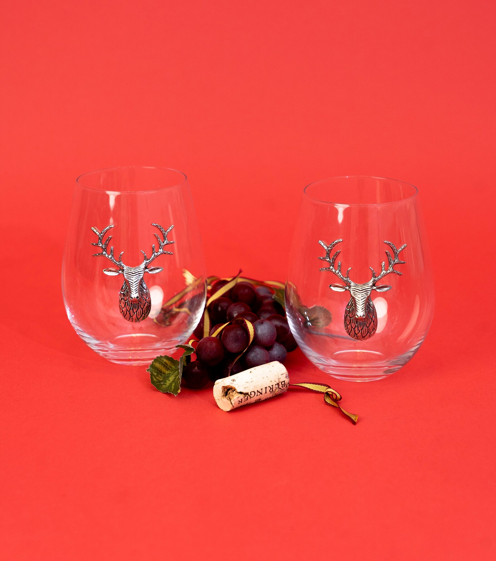 Silver Stag Wine Glass Deer Wine Glasses Gifts for Her Etsy