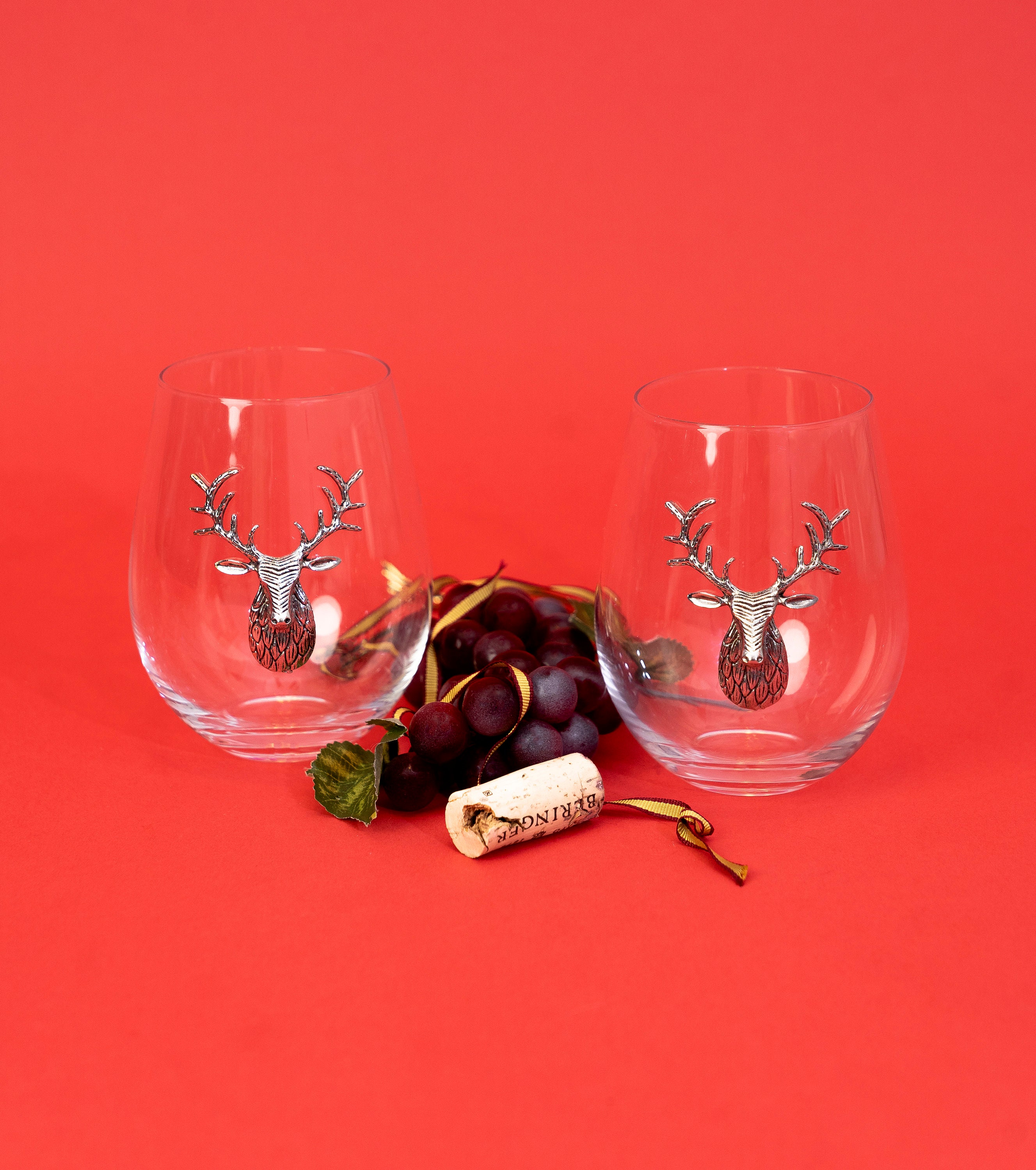 Silver Stag Wine Glass Deer Wine Glasses Gifts for Her Etsy
