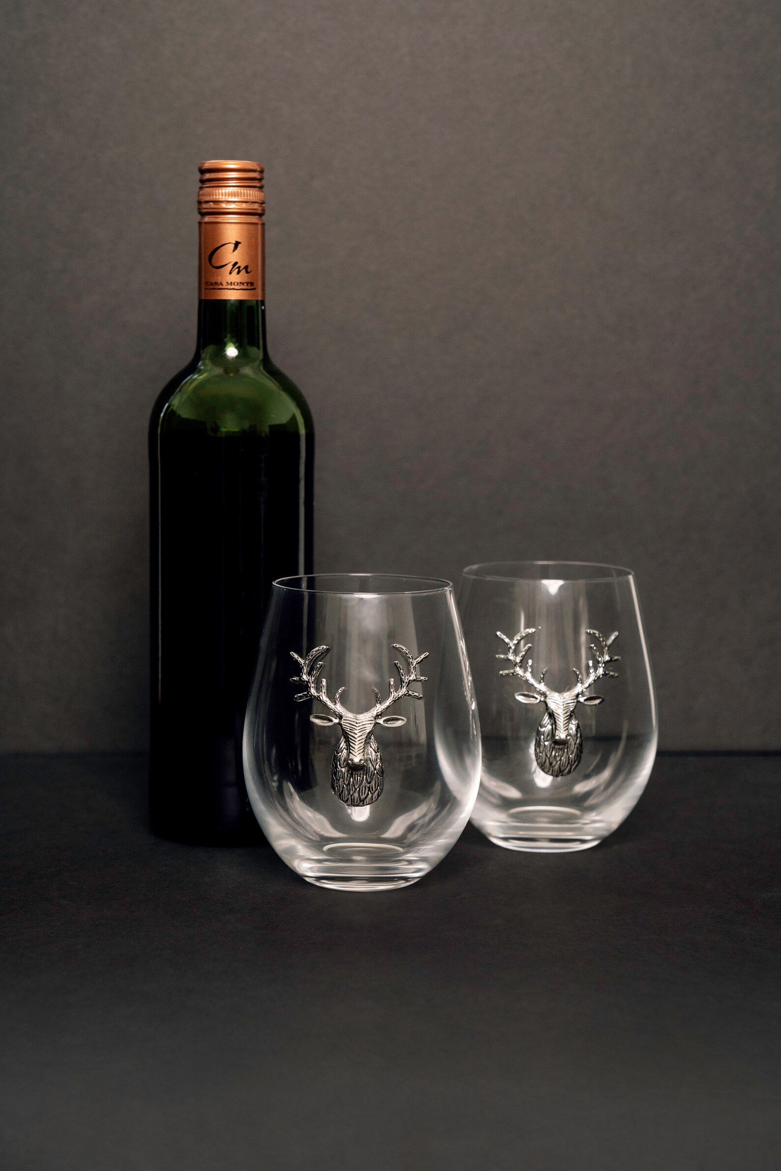 Silver Stag Wine Glass Deer Wine Glasses Gifts for Her Etsy