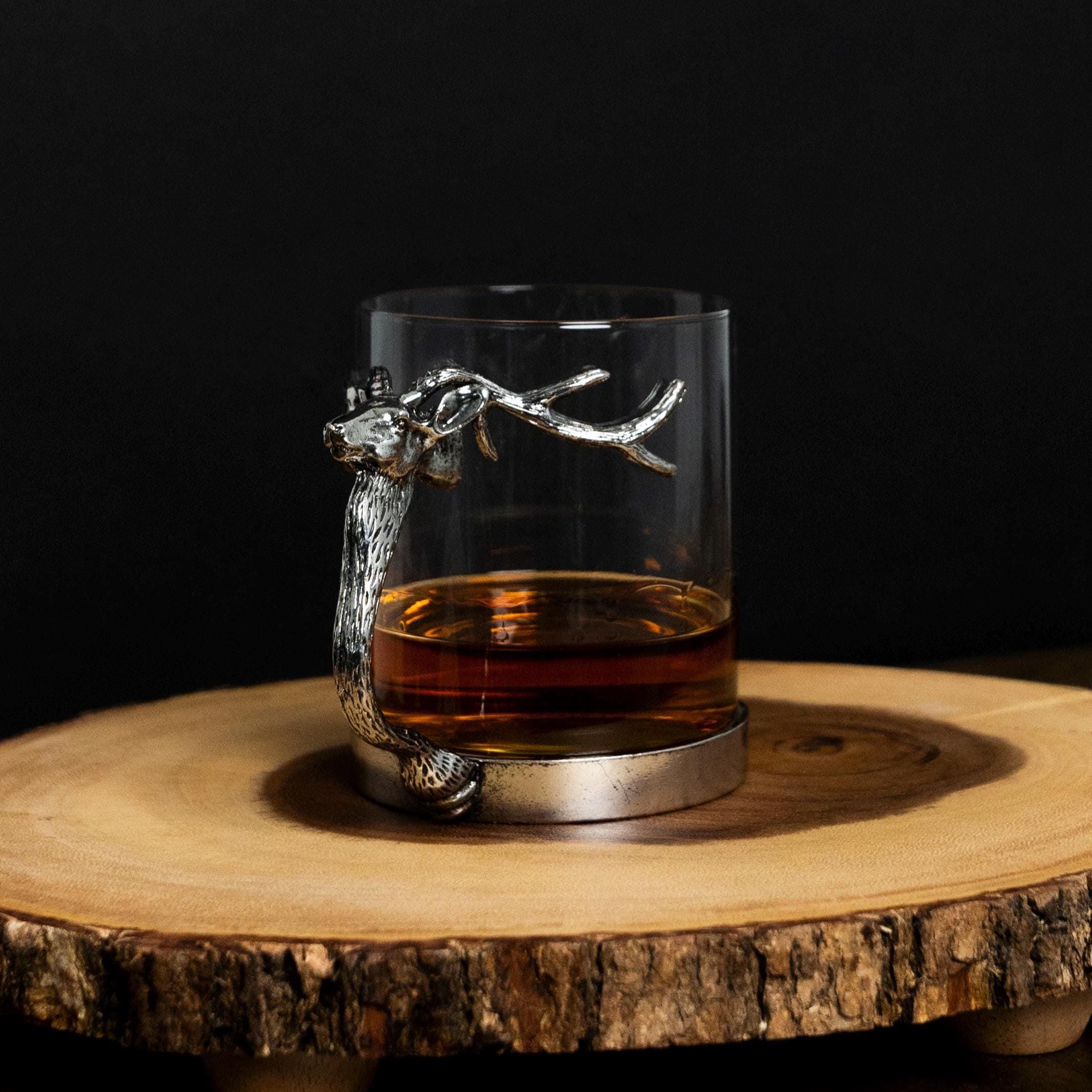 Deer Whiskey Glasses Set Old Fashioned Glasses Whiskey Glass Whiskey Gifts for Him Stag Glasses Gifts Fathers Day Gifts Whiskey Gift For Dad